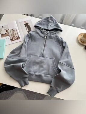 lululemon athletica Women's Half-Zip Hoodie in Light Gray
